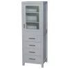 Wyndham Collection Sheffield 24" Linen Tower, Gray, Shelved Cabinet Storage, 4 Drawers -Kraus Shop c3e1d08d003ebde4 5863 w800 h800 b1 p0
