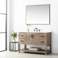 Urban Furnishing Harvey Farmhouse Bathroom Sink Vanity Brown Spruce, 48" -Kraus Shop c5516def016a7440 5307 w800 h800 b0 p0