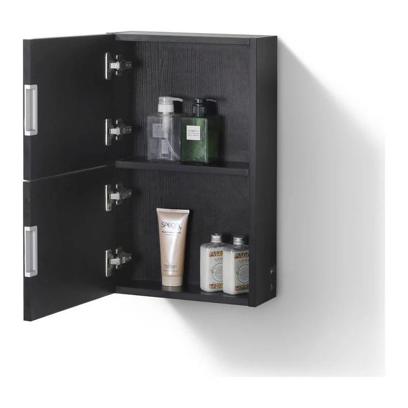 KUBEBATH Bliss 14"Wx24"H Linen Side Cabinet, 2 Door, Black 7 KUBEBATH Bliss 14"Wx24"H Linen Side Cabinet, 2 Door, Black - Image 5