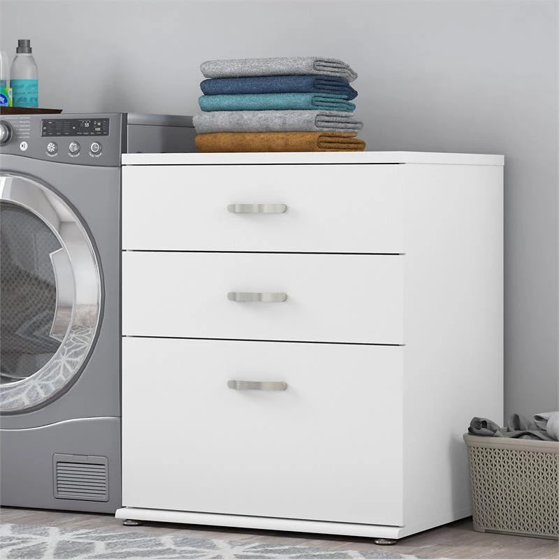 Bush Business Furniture Universal Laundry Room Cabinet With Drawers In White - Engineered Wood 4 Bush Business Furniture Universal Laundry Room Cabinet With Drawers In White - Engineered Wood - Image 2