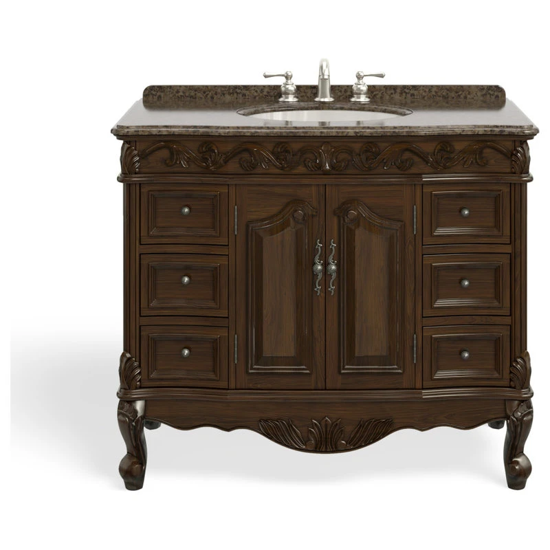 MOD The Agnes Bathroom Vanity, Single Sink, 42", Brown, Freestanding 11 MOD The Agnes Bathroom Vanity, Single Sink, 42", Brown, Freestanding - Image 9