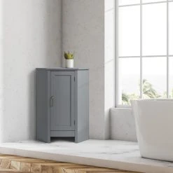 Versanora Wooden Bathroom Corner Cabinet Grey Mercer -Kraus Shop c7f143f201a09f2c 6508 w800 h800 b0 p0