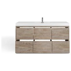 MOD Boutique Bath Vanity, Natural Wood, 60", Single Sink, Freestanding -Kraus Shop c89150d203c74352 7749 w800 h800 b1 p0