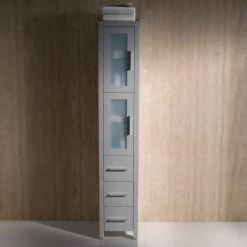 Fresca Torino Tall Bathroom Linen Side Cabinet, Gray -Kraus Shop c9311bcc0f08f683 5854 w800 h800 b0 p0