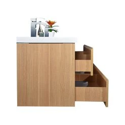 Bathroom Vanity Wholesale INC. MOB 72" Double Sink Wall Mounted Vanity With Acrylic Sink, White Oak -Kraus Shop cac1607e00a0a0c8 4134 w800 h800 b1 p0