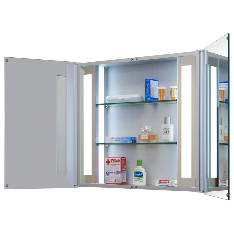 Innoci-usa Electric LED Mirror Vanity Cabinet Double Door, LED Tubes, 40 X 26 6 Innoci-usa Electric LED Mirror Vanity Cabinet Double Door, LED Tubes, 40 X 26 - Image 4