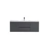 Bathroom Vanity Wholesale INC. MOB 60" Wall-Mounted Single Bathroom Vanity In Glossy Gray
