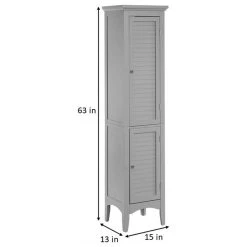 Versanora Wooden Bathroom Linen Storage Cabinet Gray -Kraus Shop cbe180bf0111e7ea 4407 w800 h800 b1 p0