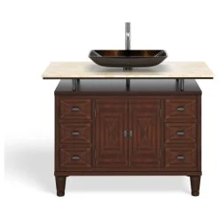 MOD The Woodard Bathroom Vanity, Single Sink, 48", Brown, Freestanding -Kraus Shop cc31fe7203d991dc 3393 w800 h800 b1 p0
