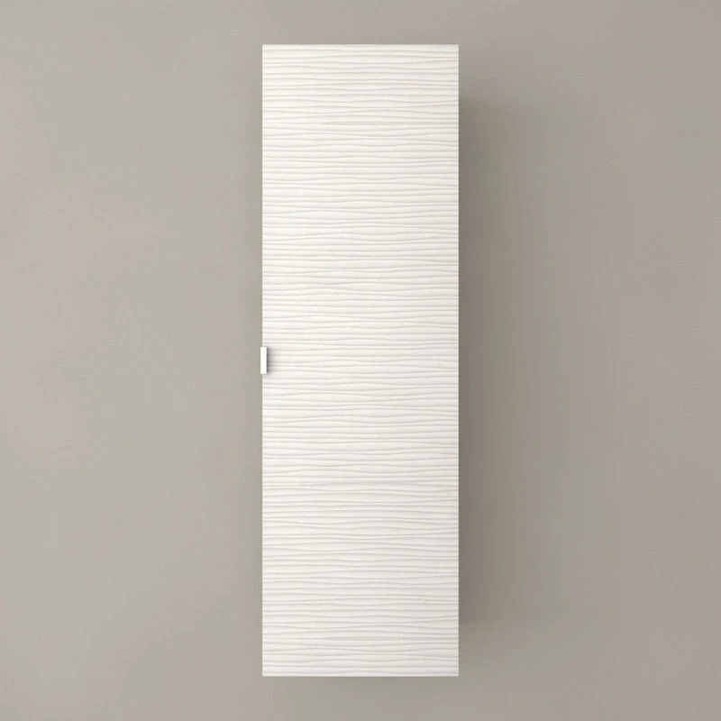 Cutler K&B Textures Floating Linen Cabinet, Contour White 4 Cutler K&B Textures Floating Linen Cabinet, Contour White - Image 2