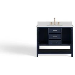 MOD The Brody Bathroom Vanity, Single Sink, 42", Navy Blue, Freestanding -Kraus Shop cd4191d203d991a4 3227 w800 h800 b1 p0