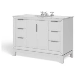 MOD The Ezra Bathroom Vanity, Single Sink, 48", Pure White, Freestanding -Kraus Shop cd916b8103d046f5 4345 w800 h800 b1 p0