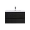 Bathroom Vanity Wholesale INC. MOB 36" Wall-Mounted Single Bathroom Vanity In Black -Kraus Shop ce912dd80935ef99 2531 w800 h800 b1 p0