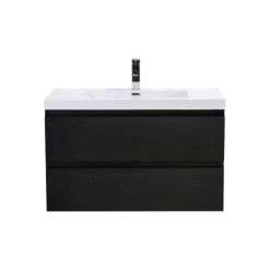 Bathroom Vanity Wholesale INC. MOB 36" Wall-Mounted Single Bathroom Vanity In Black
