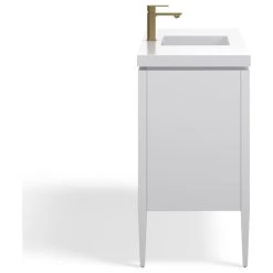 MOD Celios Bathroom Vanity, Single Sink, 48", White With Brass Trim, Freestanding -Kraus Shop d121b50603d05731 8453 w800 h800 b1 p0