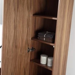 Cartisan Design & Build Group, Inc. FIGURE Walnut Wall Mount Modern Bathroom Side Cabinet, 13" -Kraus Shop d1b1c2a4030d540c 9080 w800 h800 b0 p0