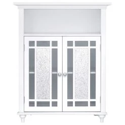 Versanora Wooden Bathroom Floor Storage Cabinet, White