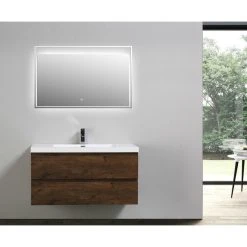 Bathroom Vanity Wholesale INC. MOB 42" Wall Mounted Vanity With Reinforced Acrylic Sink, Rosewood -Kraus Shop d2a1ae7b092ef78c 7303 w800 h800 b0 p0