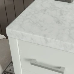 MOD Arcadia Bath Vanity, White, 48", Brushed Nickel Hardware, Single, Freestanding -Kraus Shop d3012e3d034728e6 2668 w800 h800 b0 p0