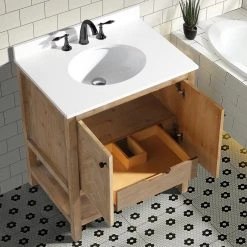 Ari Kitchen & Bath Savannah 30" Bathroom Vanity, Weathered Fir Finish -Kraus Shop d321fa8100417eae 2492 w800 h800 b0 p0