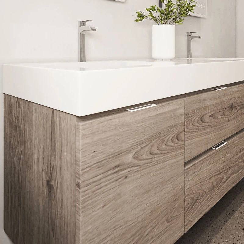 MOD Boutique Bath Vanity, Butternut, 60", Double Sink, Wall Mount 6 MOD Boutique Bath Vanity, Butternut, 60", Double Sink, Wall Mount - Image 4