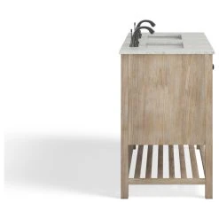 MOD The Kerry Bathroom Vanity, Double Sink, 60", Natural, Freestanding -Kraus Shop d6a1515a03d99be3 7519 w800 h800 b1 p0