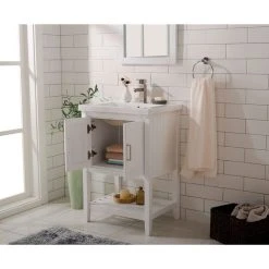 Legion Furniture Colby 24" Single Bathroom Vanity In White With White Ceramic Top -Kraus Shop d7610b920f5aaa5f 2514 w800 h800 b0 p0