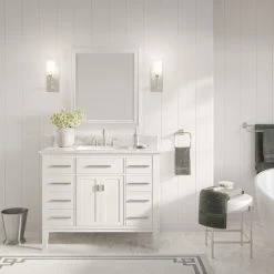 MOD The Fairmont Bathroom Vanity, Single Sink, 42", White, Freestanding -Kraus Shop d7f1850b03c743e0 3761 w800 h800 b0 p0