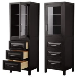 Wyndham Collection Daria Linen Tower In Dark Espresso With Chrome Trim & Shelved Cabinet Storage 7 Wyndham Collection Daria Linen Tower In Dark Espresso With Chrome Trim & Shelved Cabinet Storage -Kraus Shop d8d18fee0dbc792a 1233 w800 h800 b1 p0