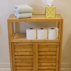 Eccostyle Solid Bamboo Spa Or Bath 2 Door Utility Cabinet - Natural -Kraus Shop d8d1b67f01723d96 1882 w800 h800 b0 p0