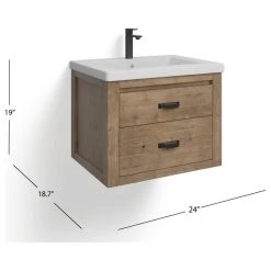 MOD The Stowe Bathroom Vanity, Weathered Fir, 24", Single Sink, Wall Mounted -Kraus Shop d901b60503c743f9 7023 w800 h800 b1 p0