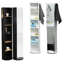 EVIDECO Swivel Storage Tower Cabinet Organizer Linen Full Length Mirror 6 ShelvES, Black And Bamboo 13 EVIDECO Swivel Storage Tower Cabinet Organizer Linen Full Length Mirror 6 ShelvES, Black And Bamboo -Kraus Shop d9a1ce570287f1ca 1743 w800 h800 b1 p0