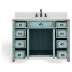 MOD The Aurora Bathroom Vanity, Single Sink, 47", Blue, Freestanding -Kraus Shop d9c111b803d99145 9931 w800 h800 b1 p0