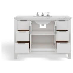 MOD The Ezra Bathroom Vanity, Single Sink, 48", Pure White, Freestanding -Kraus Shop da71388d03d046f9 4345 w800 h800 b1 p0