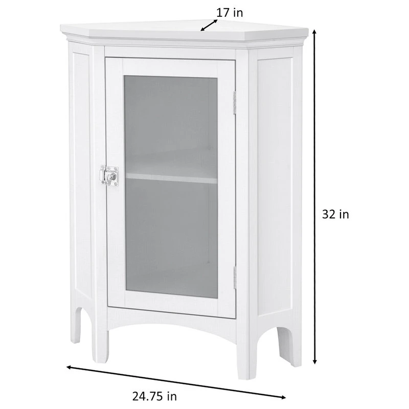 Versanora Wooden Bathroom Corner Floor Storage Cabinet 6 Versanora Wooden Bathroom Corner Floor Storage Cabinet - Image 4