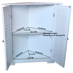 Pilaster Designs Corolla Corner Bathroom Storage Floor Cabinet Organizer, White/Marble Wood -Kraus Shop dc71a7b80de98ab9 9764 w800 h800 b1 p0