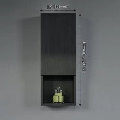 Dowell K&B Supplies Oates 12" Side Cabinet, Black -Kraus Shop ddd1ab2203362655 2498 w800 h800 b0 p0