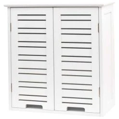 EVIDECO Wall Mounted Bathroom Medicine Cabinet Miami White Wood, Miami