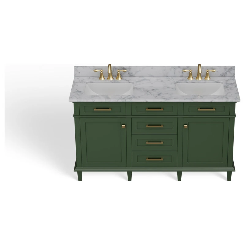 MOD The Joyce Bathroom Vanity, Double Sink, 60", Vogue Green, Freestanding 15 MOD The Joyce Bathroom Vanity, Double Sink, 60", Vogue Green, Freestanding - Image 13
