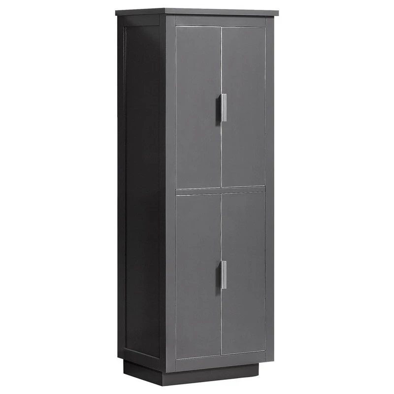 Avanity Corporation Avanity 24" Linen Tower For Allie/Austen, Twilight Gray, Brushed Silver 4 Avanity Corporation Avanity 24" Linen Tower For Allie/Austen, Twilight Gray, Brushed Silver - Image 2