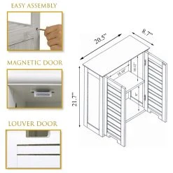 EVIDECO Wall Mounted Bathroom Medicine Cabinet Miami White Wood, Miami -Kraus Shop e191a6690310e9bf 1589 w800 h800 b1 p0