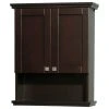 Wyndham Collection Acclaim Solid Oak Bathroom Wall-Mounted Storage Cabinet, Espresso