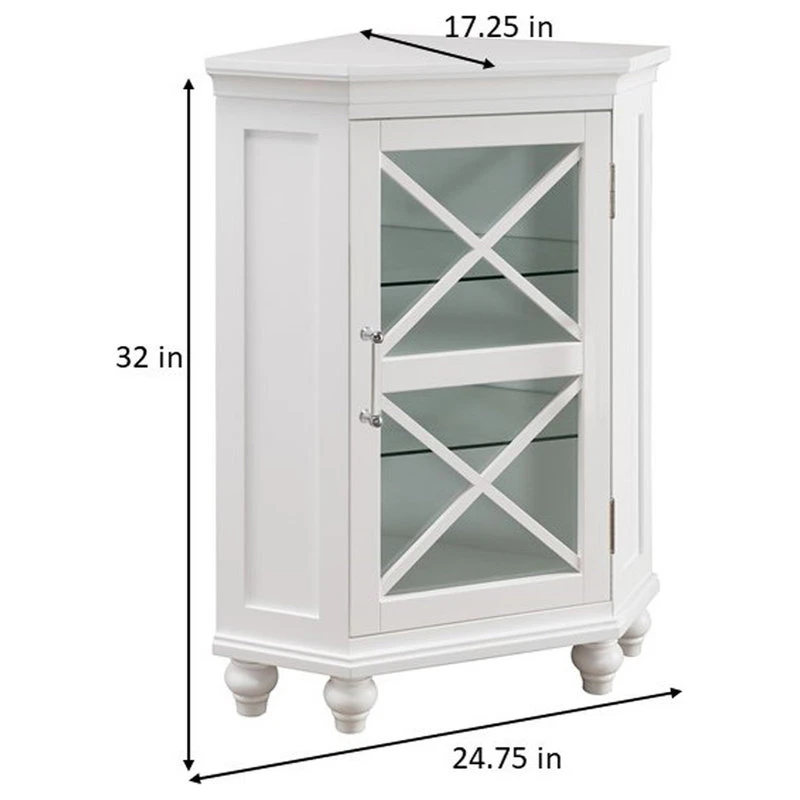 Elegant Home Fashions Wooden Bathroom Storage Corner Stand Cabinet 6 Elegant Home Fashions Wooden Bathroom Storage Corner Stand Cabinet - Image 4