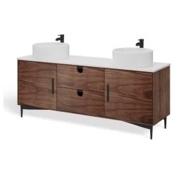 MOD Newton Bath Vanity, Walnut, 72", Double Sink, Freestanding 24 MOD Newton Bath Vanity, Walnut, 72", Double Sink, Freestanding -Kraus Shop e441675503472943 3291 w800 h800 b1 p0