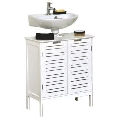 EVIDECO Wall-Mounted Sink Floor Cabinet Mahe Bamboo - Wood, Miami