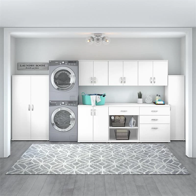 Bush Business Furniture Universal Laundry Room Cabinet With Drawers In White - Engineered Wood 7 Bush Business Furniture Universal Laundry Room Cabinet With Drawers In White - Engineered Wood - Image 5