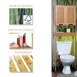 EVIDECO Over The Toilet Storage Cabinet Bathroom Mahe Bamboo - Wood, Mahe 11 EVIDECO Over The Toilet Storage Cabinet Bathroom Mahe Bamboo - Wood, Mahe -Kraus Shop e811366a02fffb8b 2094 w800 h800 b0 p0