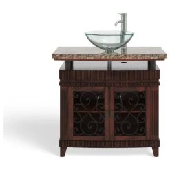 MOD The Valencia Bathroom Vanity, Single Sink, 36", Brown, Freestanding -Kraus Shop e8f1011403d99148 3119 w800 h800 b1 p0
