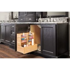 Rev-A-Shelf Wood Vanity Sink Pull Out Organizer With Soft Close, 11.69" -Kraus Shop e901c6ee02585722 8031 w800 h800 b0 p0