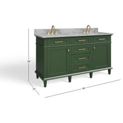 MOD The Joyce Bathroom Vanity, Double Sink, 60", Vogue Green, Freestanding 22 MOD The Joyce Bathroom Vanity, Double Sink, 60", Vogue Green, Freestanding -Kraus Shop ea5149b903d99b90 5914 w800 h800 b1 p0